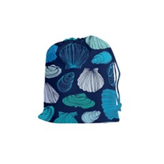 Mega Menu Seashells Drawstring Pouches (medium)  by Mariart