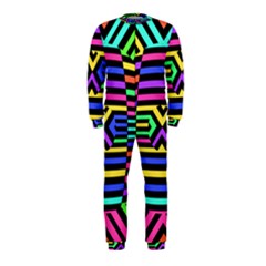 Optical Illusion Line Wave Chevron Rainbow Colorfull Onepiece Jumpsuit (kids)