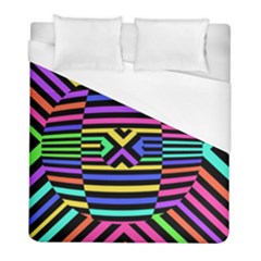 Optical Illusion Line Wave Chevron Rainbow Colorfull Duvet Cover (full/ Double Size) by Mariart
