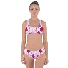 Original Tree Bird Leaf Flower Floral Pink Wave Chevron Blue Polka Dots Criss Cross Bikini Set