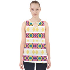 Rhombus And Stripes                            Cut Out Tank Top by LalyLauraFLM