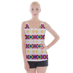 Rhombus And Stripes                           Criss Cross Back Tank Top by LalyLauraFLM