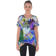 Color mix canvas                     Cut Out Side Drop Tee