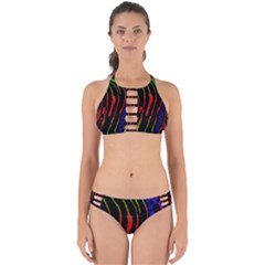 Frog Spectrum Polka Line Wave Rainbow Perfectly Cut Out Bikini Set by Mariart