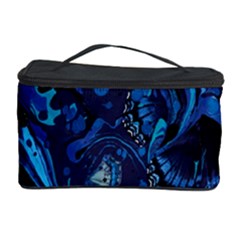 Pattern Butterfly Blue Stone Cosmetic Storage Case