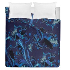 Pattern Butterfly Blue Stone Duvet Cover Double Side (Queen Size)