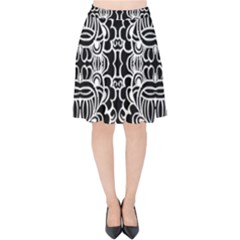 Psychedelic Pattern Flower Black Velvet High Waist Skirt by Mariart