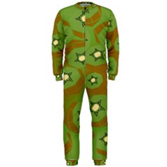 Relativity Pattern Moon Star Polka Dots Green Space Onepiece Jumpsuit (men)  by Mariart