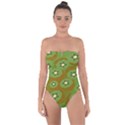 Relativity Pattern Moon Star Polka Dots Green Space Tie Back One Piece Swimsuit View1