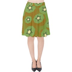 Relativity Pattern Moon Star Polka Dots Green Space Velvet High Waist Skirt by Mariart