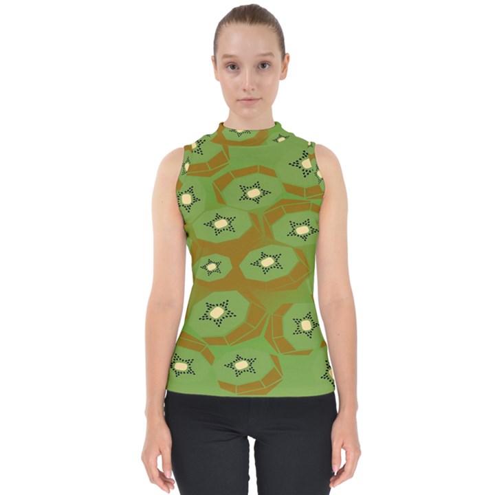 Relativity Pattern Moon Star Polka Dots Green Space Shell Top