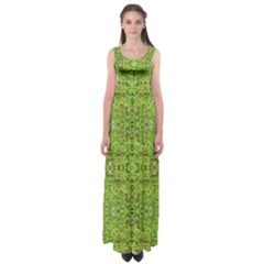 Digital Nature Collage Pattern Empire Waist Maxi Dress by dflcprints