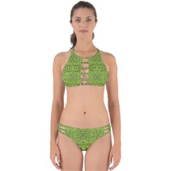 Digital Nature Collage Pattern Perfectly Cut Out Bikini Set by dflcprints