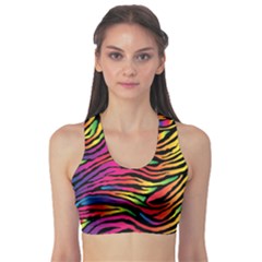 Rainbow Zebra Sports Bra