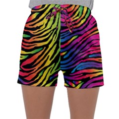 Rainbow Zebra Sleepwear Shorts by Mariart