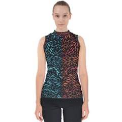 Square Pheonix Blue Orange Red Shell Top by Mariart