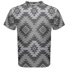 Triangle Wave Chevron Grey Sign Star Men s Cotton Tee by Mariart