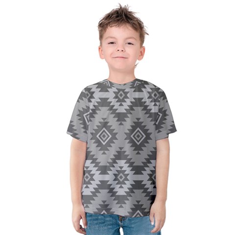 Triangle Wave Chevron Grey Sign Star Kids  Cotton Tee by Mariart