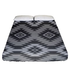 Triangle Wave Chevron Grey Sign Star Fitted Sheet (king Size) by Mariart