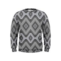 Triangle Wave Chevron Grey Sign Star Kids  Sweatshirt by Mariart