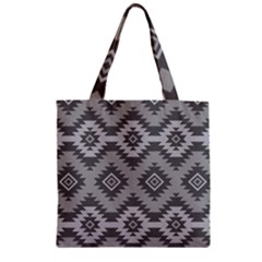 Triangle Wave Chevron Grey Sign Star Zipper Grocery Tote Bag