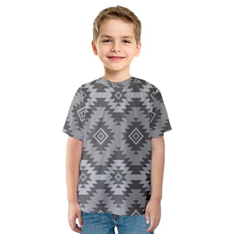 Triangle Wave Chevron Grey Sign Star Kids  Sport Mesh Tee by Mariart
