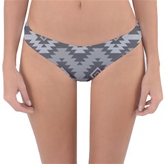 Triangle Wave Chevron Grey Sign Star Reversible Hipster Bikini Bottoms by Mariart