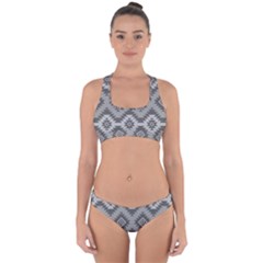 Triangle Wave Chevron Grey Sign Star Cross Back Hipster Bikini Set by Mariart