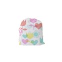 Tulip Lotus Sunflower Flower Floral Staer Love Pink Red Blue Green Drawstring Pouches (XS)  View2