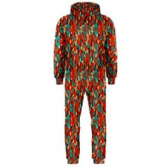 Surface Patterns Bright Flower Floral Sunflower Hooded Jumpsuit (men)  by Mariart