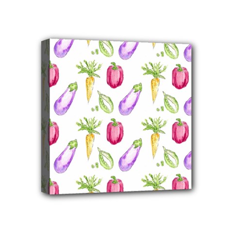 Vegetable Pattern Carrot Mini Canvas 4  X 4  by Mariart