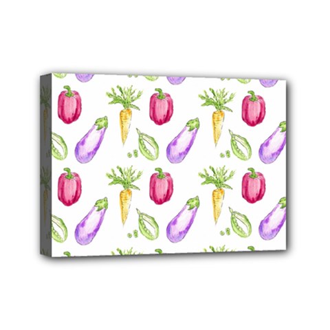 Vegetable Pattern Carrot Mini Canvas 7  X 5  by Mariart