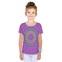 Art Mandala Design Ornament Flower Kids  One Piece Tee