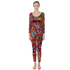 Carpet Orient Pattern Long Sleeve Catsuit