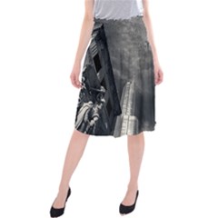 Chicago Skyline Tall Buildings Midi Beach Skirt by BangZart