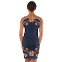 Floral Vintage Royal Frame Pattern Wrap Front Bodycon Dress View2