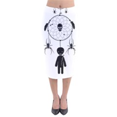 Voodoo Dream-catcher  Velvet Midi Pencil Skirt by Valentinaart