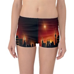 Gold Golden Skyline Skyscraper Boyleg Bikini Bottoms