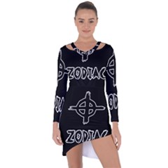 Zodiac Killer  Asymmetric Cut-out Shift Dress by Valentinaart