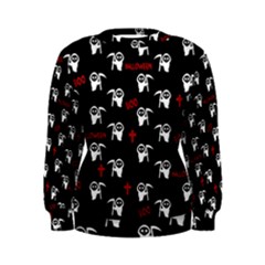 Death Pattern - Halloween Women s Sweatshirt by Valentinaart