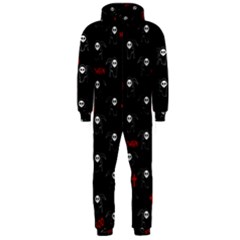 Death Pattern - Halloween Hooded Jumpsuit (men)  by Valentinaart