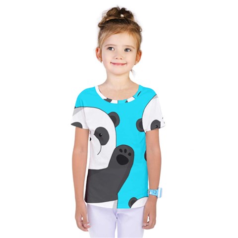 Cute Pandas Kids  One Piece Tee by Valentinaart