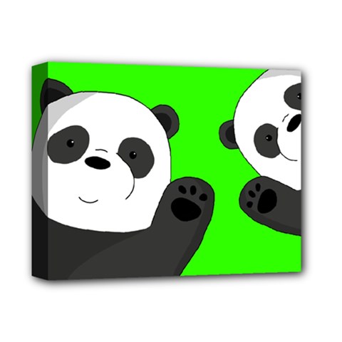 Cute Pandas Deluxe Canvas 14  X 11  by Valentinaart