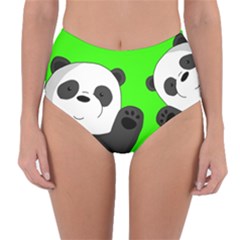 Cute Pandas Reversible High-waist Bikini Bottoms by Valentinaart