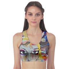 Graffiti Mural Street Art Painting Sports Bra