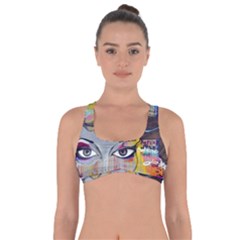 Graffiti Mural Street Art Painting Got No Strings Sports Bra by BangZart