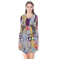 Graffiti Mural Street Art Painting Flare Dress