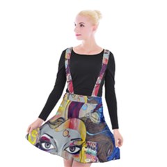 Graffiti Mural Street Art Painting Suspender Skater Skirt