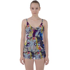 Graffiti Mural Street Art Painting Tie Front Two Piece Tankini by BangZart