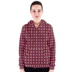 Kaleidoscope Seamless Pattern Women s Zipper Hoodie